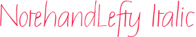 NotehandLefty Italic